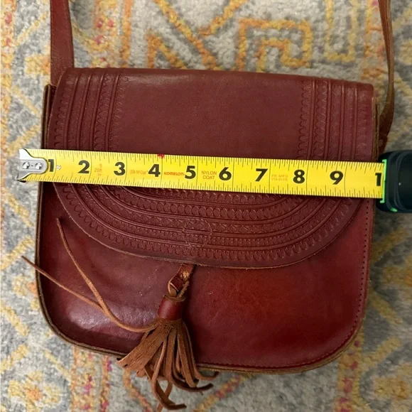 LUCKY BRAND Vintage Genuine Leather Crossbody Saddle Bag - Picture 4 of 8